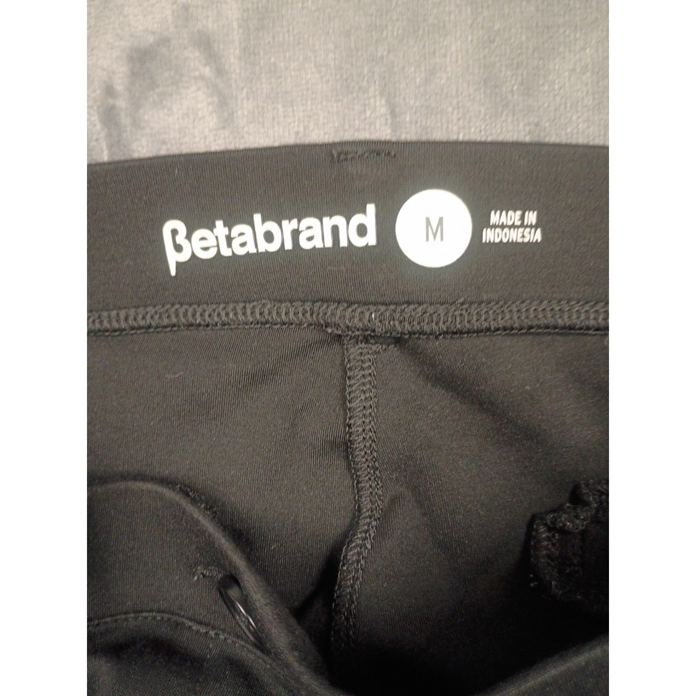 Betabrand Dress Pant Yoga Pants Womens Medium Black Straight Leg Cropped Work - Picture 7 of 8
